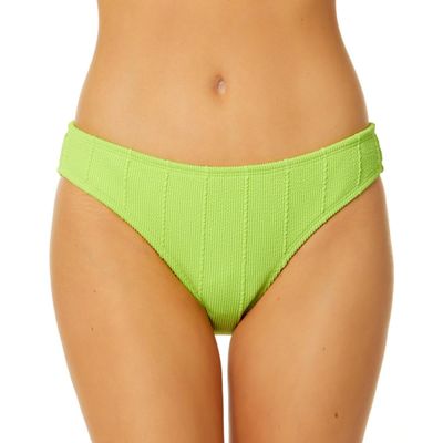 Salt + Cove Womens Ribbed Hipster Swim Bottom Separates Green XL