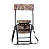AUSCAMOTEK 360-Degree Swivel Hunting Chair with Thick Cushion and Zipper Pouch - Foldable and Portable Camo Chair for Outdoor Hunting-Wetland Camo view 4