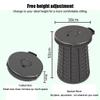 WDFYJ Upgraded Retractable Portable Toilet, 800LBS Adjustable Height Folding Toilet, Travel Toilet Portable Camping Toilet, Soft Portable Toilet for Camping/Car view 4