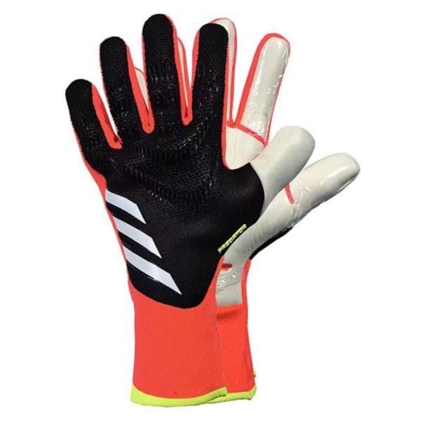LongjihuiSoccer Goalkeeper Gloves Goalie Training Gloves Strong Grip Anti-Slip and Breathable for Adults and Children (Black Orange,10)