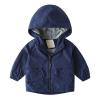 Toddler Boys Girls Hooded Windbreaker Fleece Lined Softshell Jacket Baby Lightweight Waerproof Solid (Navy, 2-3 Years) view 1
