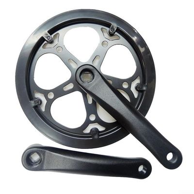 Single Speed Bike Crankset 48T 40T 52T, 170mm Crankset for Square Hole 170mm, Mountain Bike Single Speed Crankset(48T)