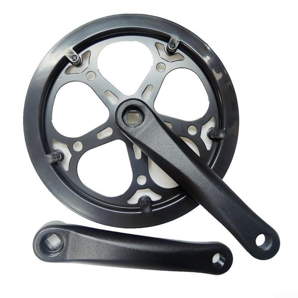Single Speed Bike Crankset 48T 40T 52T, 170mm Crankset for Square Hole 170mm, Mountain Bike Single Speed Crankset(48T)