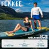 FUNKEE 1134"6" Extra Wide Inflatable Stand Up Paddle Board with Seat, Sup Board with Removable Fins, 4-Piece Paddle, Safety Leash, Floating Phone Case for Adults & Youth of All Skill Levels view 3
