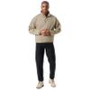 BASS OUTDOOR Mens Convertible Hoodie Pullover Sweater with 1/4 Zip Front, Elbow Patches and Side Zip Pockets Standard view 1