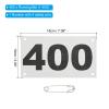 PATIKIL Tearproof Running Bib Numbers 7x4 Inch, 1-400 Waterproof Race Competitor Numbers with Safety Pin for Marathon Sports Game Competition Runner, White view 2