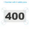 PATIKIL Tearproof Running Bib Numbers 7x4 Inch, 1-400 Waterproof Race Competitor Numbers with Safety Pin for Marathon Sports Game Competition Runner, White view 3
