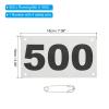 PATIKIL Tearproof Running Bib Numbers 7x4 Inch, 1-500 Waterproof Race Competitor Numbers with Safety Pin for Marathon Sports Game Competition Runner, White view 2