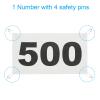 PATIKIL Tearproof Running Bib Numbers 7x4 Inch, 1-500 Waterproof Race Competitor Numbers with Safety Pin for Marathon Sports Game Competition Runner, White view 3