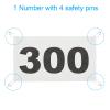 PATIKIL Tearproof Running Bib Numbers 7x4 Inch, 1-300 Waterproof Race Competitor Numbers with Safety Pin for Marathon Sports Game Competition Runner, White view 3