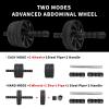 Ab Roller Wheel - AGREJO Two-Modes Ab Workout Equipment for Abdominal & Core Strength Training, Home Gym Fitness Equipment, Exercise Wheel for Men Women (Black) view 2
