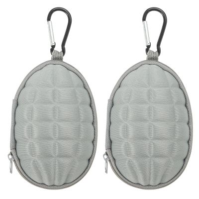 PATIKIL Billiard Accessories Storage Bag, 2pcs Chalk Case Bag Portable Clip-on Attaching Coin Purse Pool Billiard Accessory, Grey