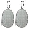PATIKIL Billiard Accessories Storage Bag, 2pcs Chalk Case Bag Portable Clip-on Attaching Coin Purse Pool Billiard Accessory, Grey view 1