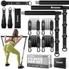 Pilates Bar, Ankle Resistance Bands with Cuffs, Pilates Workout Equipment for Legs, Hip, Waist, Arm,Exercise Bands for Butt Lift Women, Achieve Stronger and Firmer Lower Body view 2