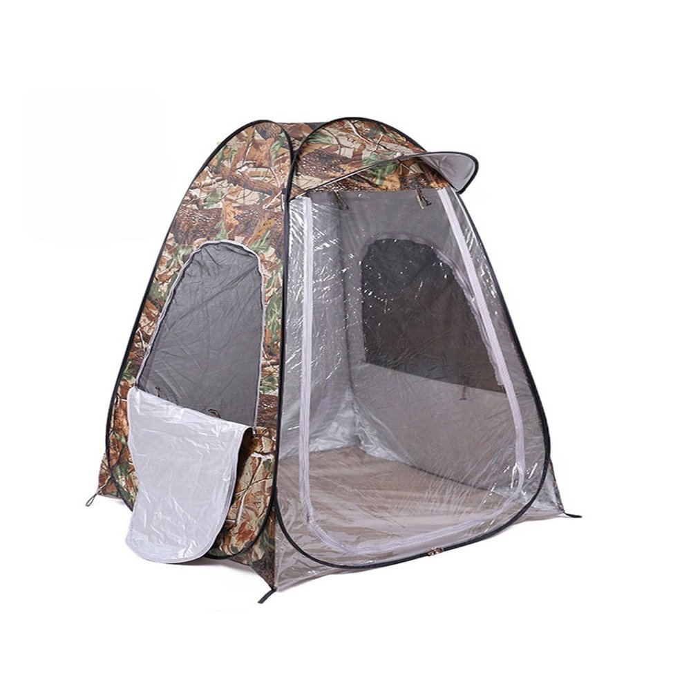 XIYYANUS Portable Instant Pop Up Tent Changing Room, 1Person 2Doors Photography Movable Outdoor Winter Fishing with Cap Camouflage Portable Privacy Shower Toilet Camping