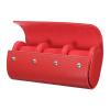 HARFINGTON Watch Roll Travel Case 3 Slots Portable Leather Watch Cases for Men and Women, Watches Storage Organizer with Removable Pillows for Traveling, Display, Home Storage, Red view 1
