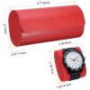 HARFINGTON Watch Roll Travel Case 3 Slots Portable Leather Watch Cases for Men and Women, Watches Storage Organizer with Removable Pillows for Traveling, Display, Home Storage, Red view 2
