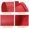 HARFINGTON Watch Roll Travel Case 3 Slots Portable Leather Watch Cases for Men and Women, Watches Storage Organizer with Removable Pillows for Traveling, Display, Home Storage, Red view 3