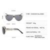 helena Oversized Metal Double Bridges Pilot Men Sunglasses Fashion One Piece Women Gradient Shades UV400 S67 (C2) view 3