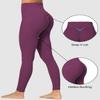 Sunzel Invisible Butt Scrunch Workout Leggings with Pockets for Women, No Front Seam Booty Gym Yoga Pants with Tummy Control 28" Cherry Red X-Small view 3