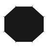 kowaku Trampoline Shade Cover, Black Easy to Install for 8 Poles Tearproof Trampolines Canopy, Sun Protection Cover, 10ft view 1