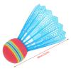 IWOMA 10Pcs/Set Badminton Rainbow Head Nylon Badminton Shuttlecock Set for Game Sports Entertainment for Player Play view 4