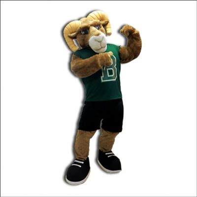 Berker Ram Mascot Costume Adult Size for Men & Women with Built-in Fan Inside the Head