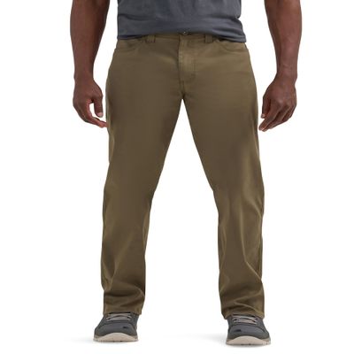 Wrangler Authentics Men's Performance 5 Pocket Outdoor Pant, Earth Green, 40W x 30L
