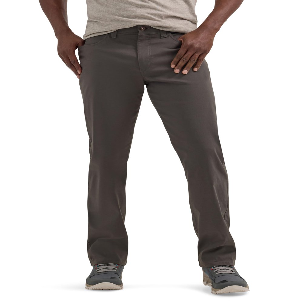 Wrangler Authentics Men's Performance 5 Pocket Outdoor Pant, Asphalt, 34W x 32L
