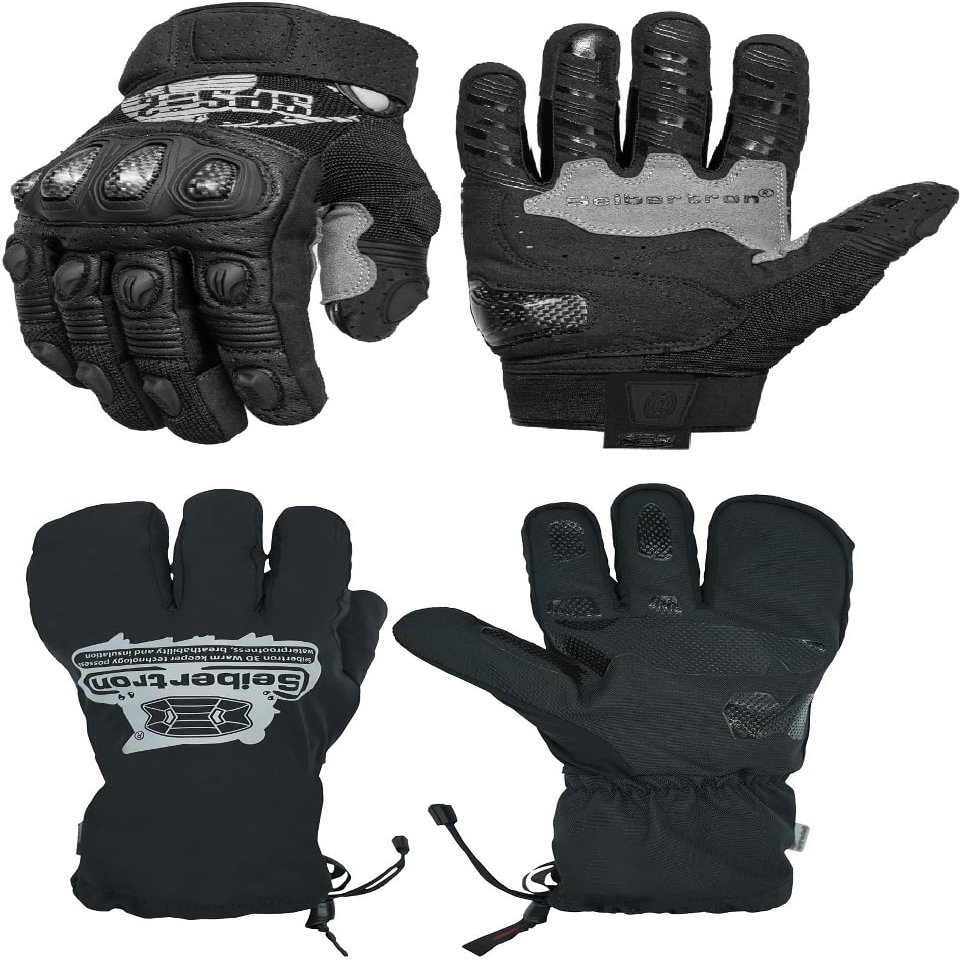 Seibertron SPS-2 Gloves Adult Black M and Gloves Rain Cover M