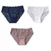 3PCS/Set Luxury Floral Embroidery Lace Panties Women Briefs Hollow Out Female Underwear Ladies Breathable Underpants view 1