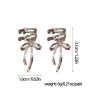 CYV Elegant Ribbon Bow Ear Clip Cuff Earrings Cartilage Bowknot Earrings Jewelry for Women (silver) view 2