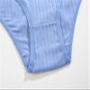 5PCS/Set Cotton Ribbed Striped Underwear For Women Soild Color Stretch Briefs Ladies Soft Panties Plus Size view 4