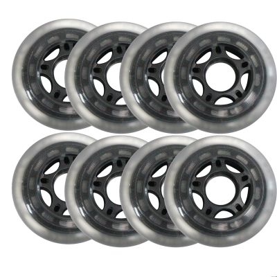 8 Pack Inline Wheels 76mm 80mm 90mm 100mm 110mm Inline Skate Wheels Outdoor 85A Inline Skate Replacement Wheels with Bearings Easy-to-Install (64mm)