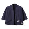 Bollrllr 2024 Men's Embroidered Haori Kimono Harajuku Large Size Cardigan Yukata Asian Style Clothing Navy XXL 72 to 78kg view 1