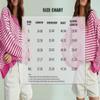UNCLECAT Womens Striped Checkered Sweater V Neck Fall Trendy Pullover Tops view 4