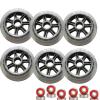 GXBHSP 2pcs 6Pack 5inch 125mm Pro Scooter Wheels 120mm Scooter Wheels Replacement Easy to Install Durable and Fast-Spinning for Kickboard and Inline Skate (6,125mm) view 1