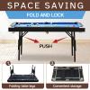 5.3 ft Portable Pool Table, Billiard Tables, Foldable Mesa De Billar para Space-Saving with Billiard Complete Set of Accessories, Indoor or Outdoor Pool Table (Blue+Blak) view 4