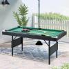 5.3 ft Portable Pool Table, Billiard Tables, Foldable Mesa De Billar para Space-Saving with Billiard Complete Set of Accessories, Indoor or Outdoor Pool Table (Green+Blak) view 1