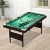 5.3 ft Portable Pool Table, Billiard Tables, Foldable Mesa De Billar para Space-Saving with Billiard Complete Set of Accessories, Indoor or Outdoor Pool Table (Green+Blak) view 2