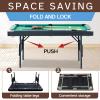 5.3 ft Portable Pool Table, Billiard Tables, Foldable Mesa De Billar para Space-Saving with Billiard Complete Set of Accessories, Indoor or Outdoor Pool Table (Green+Blak) view 4