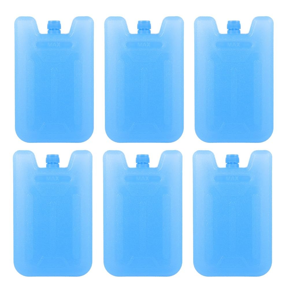 6pcs Ice Packs Ice Crystal Boxes for Coolers Freezer Packs Camping Long Lasting Ice Blocks for Cooler Ice Blocks Cool Ice Packs for Lunch Boxes Air Conditioner Fan Hot Weather Shipping (Size B)