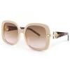 Bsreyeop Fashion Oversized Square Women and Men Sunglasses Vintage Hollow Luxury Sun Glasses UV400 Gradient Shades(Beige Frame/Gradient Brown Lens M1) view 1