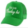 ALLNTRENDS This is My Cowboy Hat Embroidered Trucker Hat Funny Western Snapback Cap (Irish Green) view 1