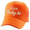 ALLNTRENDS This is My Cowboy Hat Embroidered Trucker Hat Funny Western Snapback Cap (Neon Orange) view 1