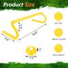 QIJISTORM 10 Pcs 6" Speed Agility Training Hurdles with 6 Marker Cone Durable Detachable Training Equipments Plyometric All Speed Hurdle for Athletes Soccer Basketball Football Practice Yellow view 2