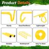 QIJISTORM 10 Pcs 6" Speed Agility Training Hurdles with 6 Marker Cone Durable Detachable Training Equipments Plyometric All Speed Hurdle for Athletes Soccer Basketball Football Practice Yellow view 4