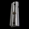 Stainless Steel 1911 Full-Size Grips with 24K Gold Medallions, Round Top, Ambi Cut-Add Your Personal Initials .45ACP (Right Side Grip Letter Z) view 1