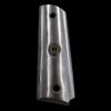 Stainless Steel 1911 Full-Size Grips with 24K Gold Medallions, Round Top, Ambi Cut-Add Your Personal Initials .45ACP (Left Side Grip Letter T) view 1