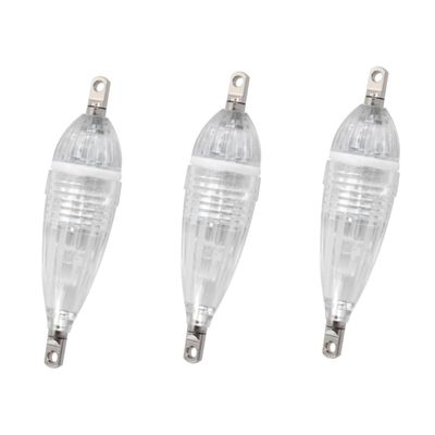 KOMBIUDA 3pcs Underwater Fishing Light Lure Fish Finding System Lure Fresh Water Fishing White Light